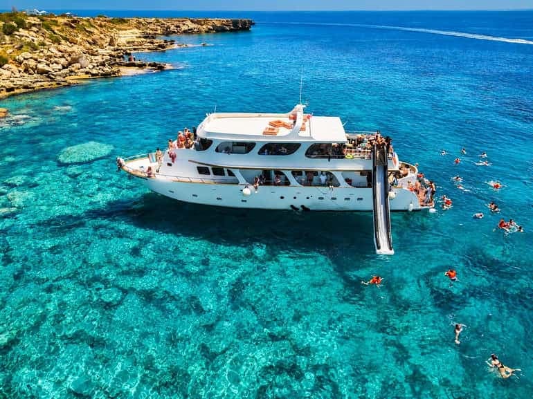 Protaras Turtle Dream Luxury Yacht with Slide and Optional BBQ